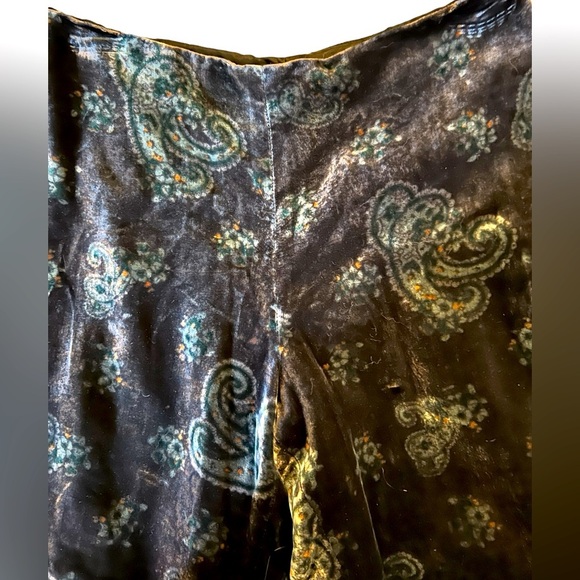 Ralph Lauren Velvet Paisley Pants - Picture 2 of 8